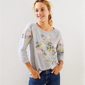 LOFT Floral Sweatshirt